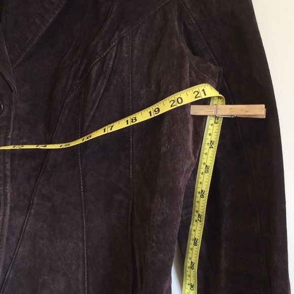 NWOT Siena Leather Dark Brown Jacket/Blazer, size 14 - Picture 6 of 7